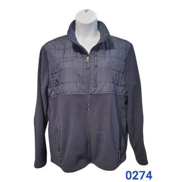 Free Country Overlay Fleece Jacket, Mens L - 0274 - Picture 1 of 9